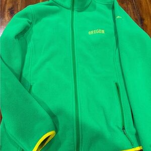 Green Oregon Ducks Fleece Jacket